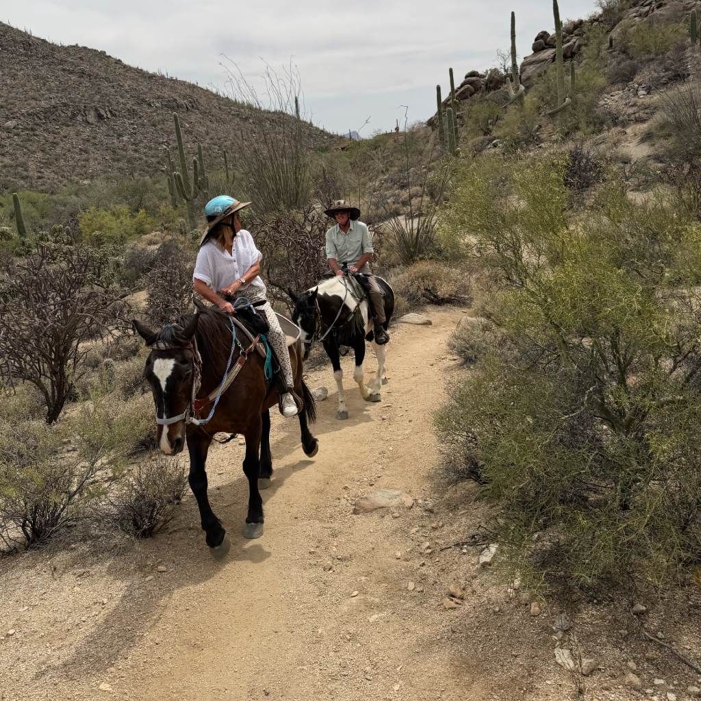Horseback riding lesson at Catalina Riding Club in Tucson, Arizona